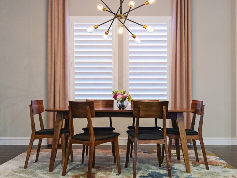 Window coverings in a Houston home